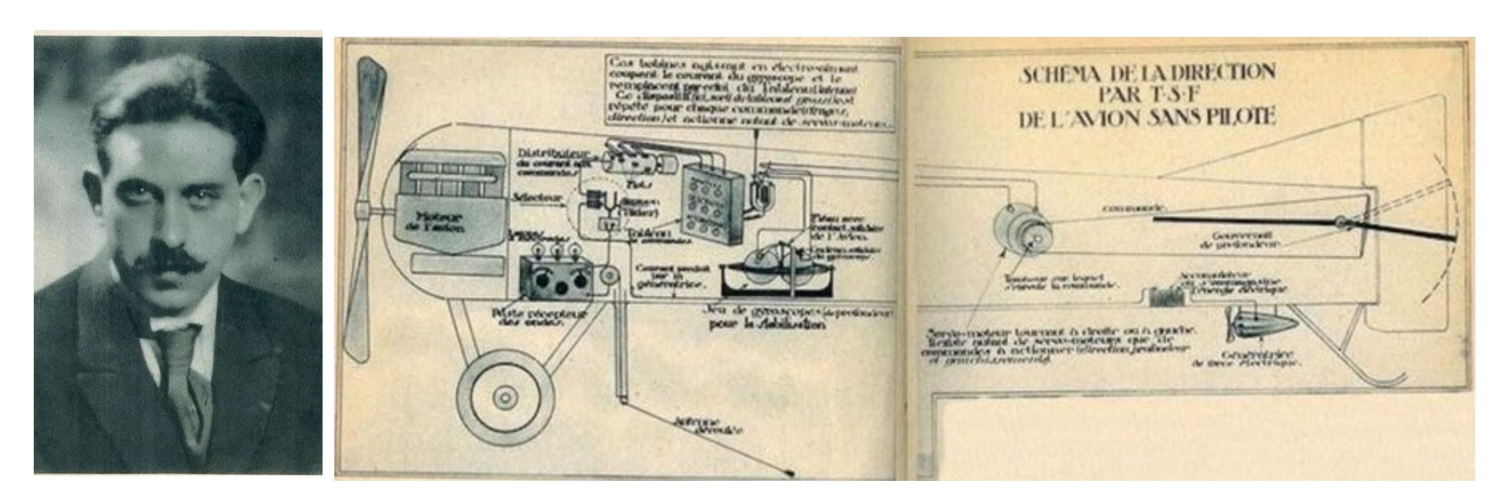 Maurice Percheron (S1912) et plan du drone Boucher Percheron (1923)