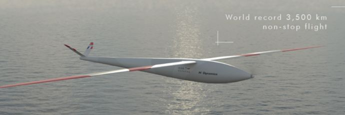 Vue d'artiste du futur drone à hydrogène développé par l'Isae- Sup Aero, en partenariat avec plusieu