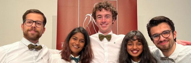 L'équipe ISAE-SUPAERO. De gauche à droite : Joao Leitao, Pratishtha Tiwari, Conall De Paor, Deeksha Kota et Thomas Doppia.